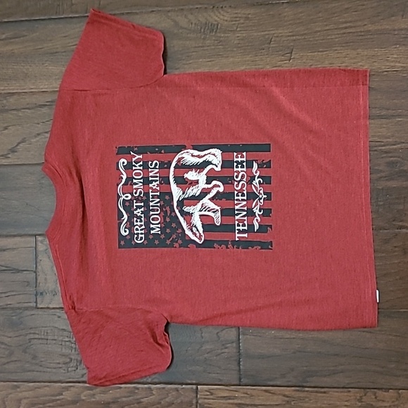💥3for$12💥 Great Smoky Mountains Red T-Shirt Unisex Size Small - Picture 2 of 4